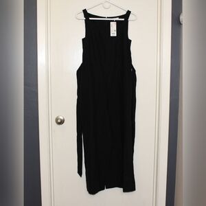NWT Uniqlo Linen Blend Black Tank Jumpsuit in Small